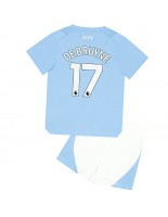 Manchester City Kevin De Bruyne #17 Domácí dres pro děti 2023-24 Krátký Rukáv (+ trenýrky)